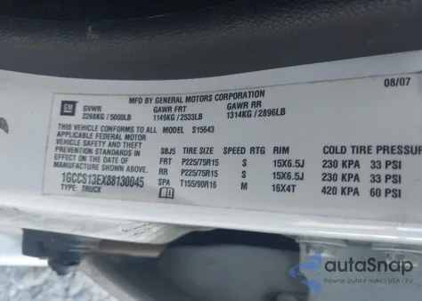 2008 Chevrolet Colorado Lt z USA, uszkodzony, nr VIN 1GCCS13EX88130045